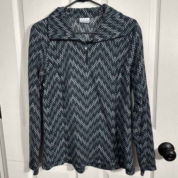Columbia 1/4 zip lightweight fleece sweater, sz large, polyester, spring, layer - Picture 1 of 10